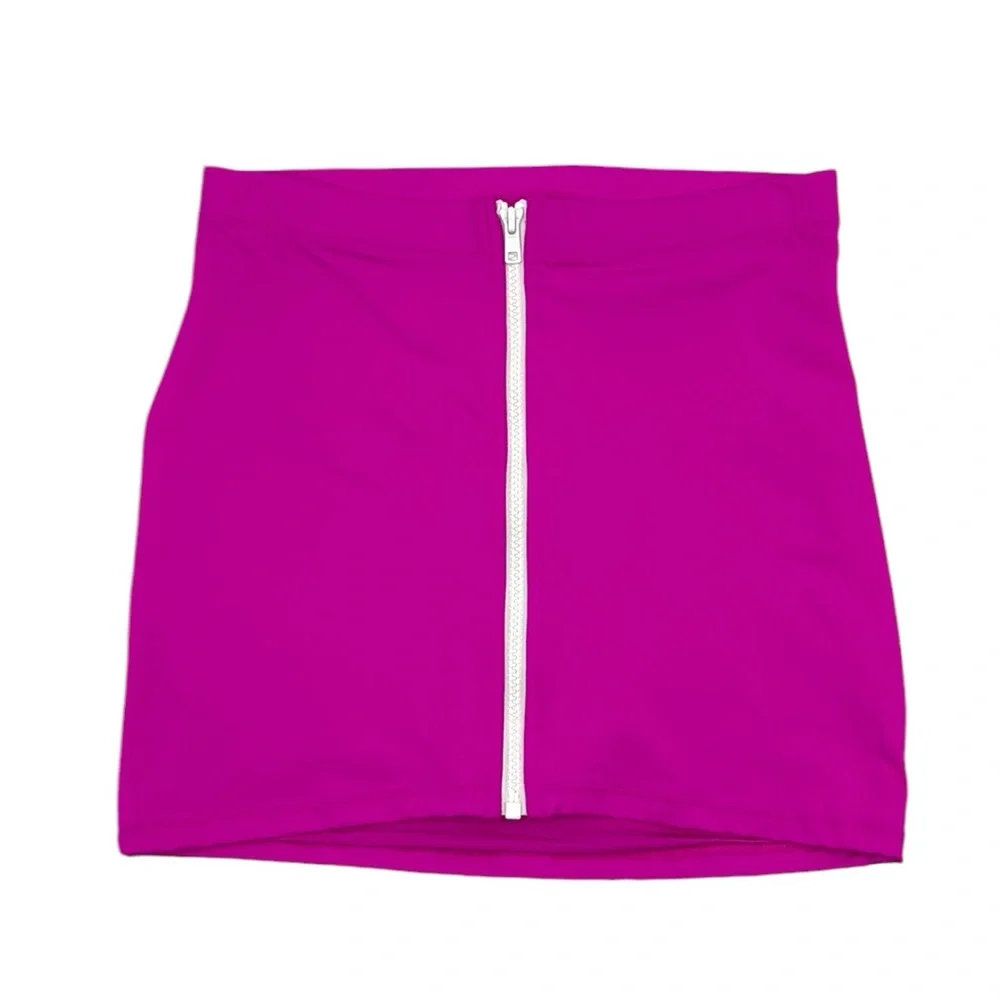 Skims Sporty Zipper Swim Mini Skirt Size Medium